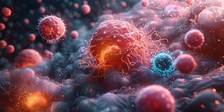 Dendritic Cell and T-Cell in Cytoplasm